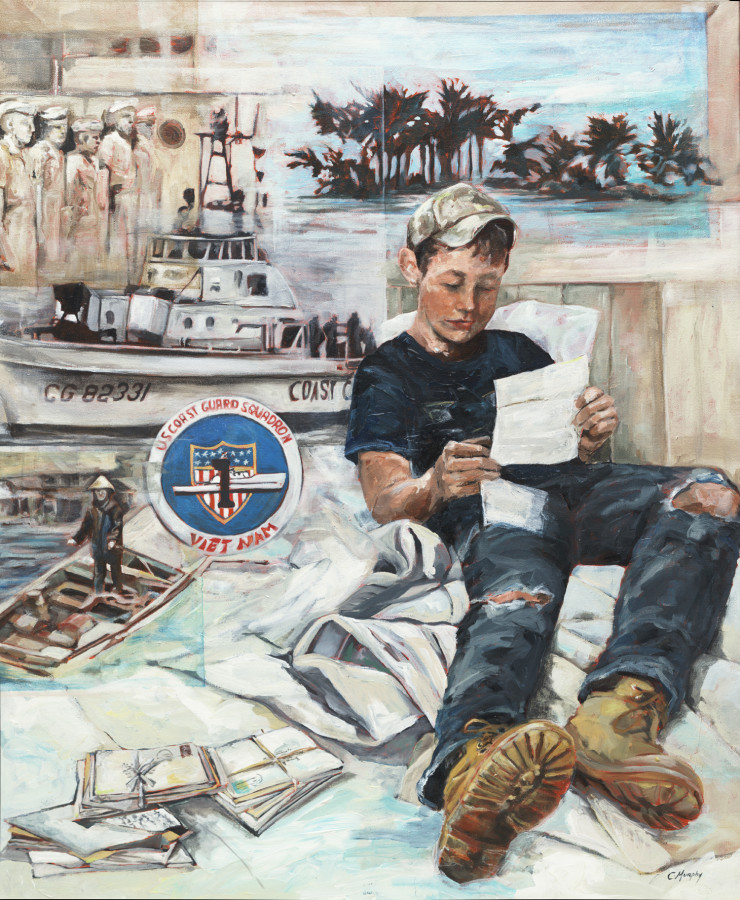 A young man reads of his grandfather’s experiences in the USCG during the Vietnam War
Collection of the United States Coast Guard Academy