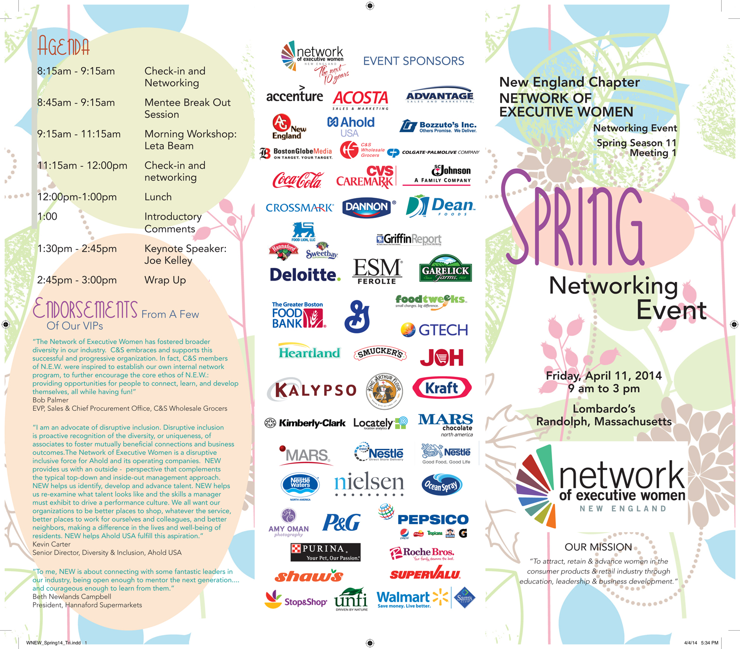 Network of Executive Women Spring Brochure